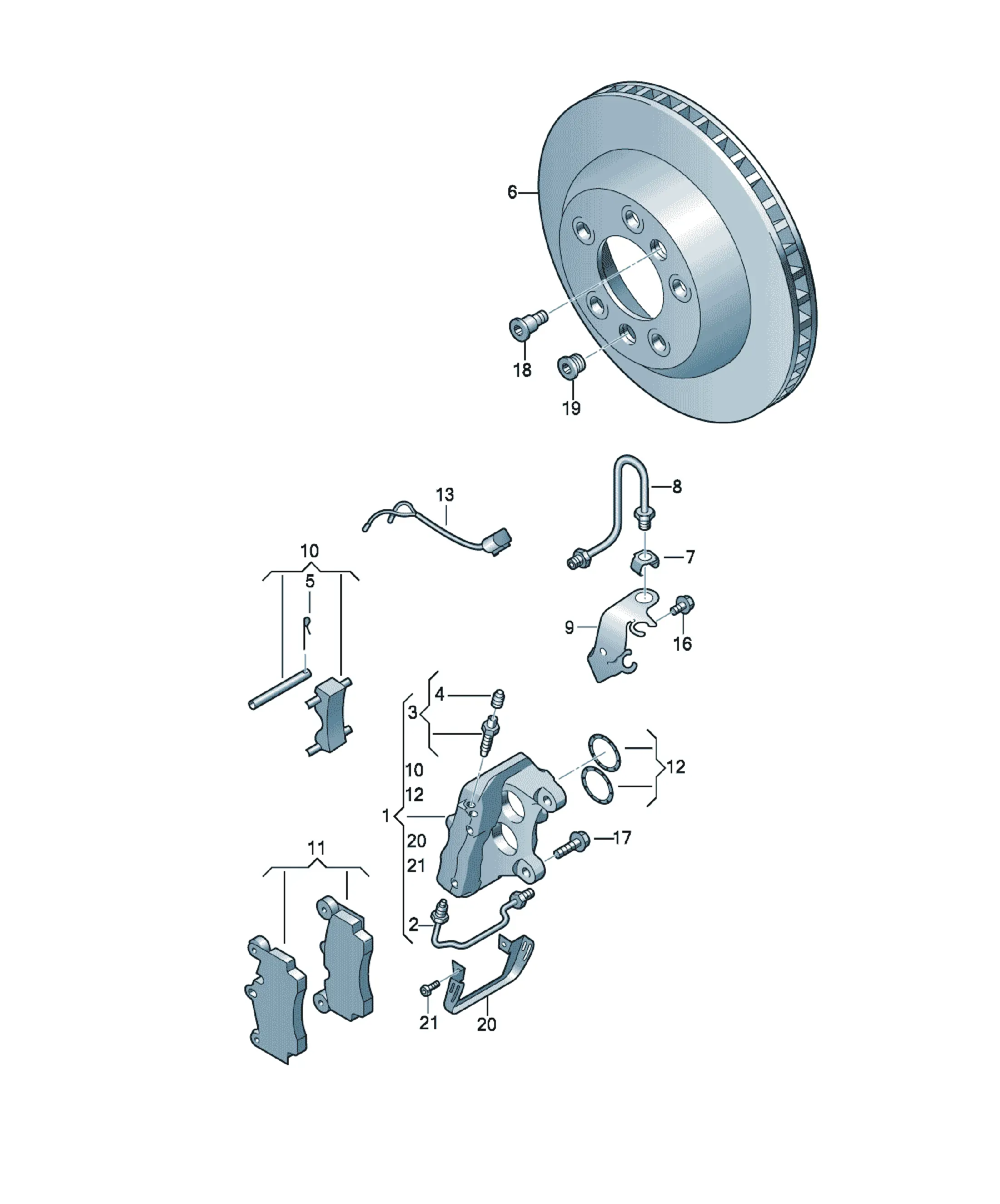 Brake caliper diagram