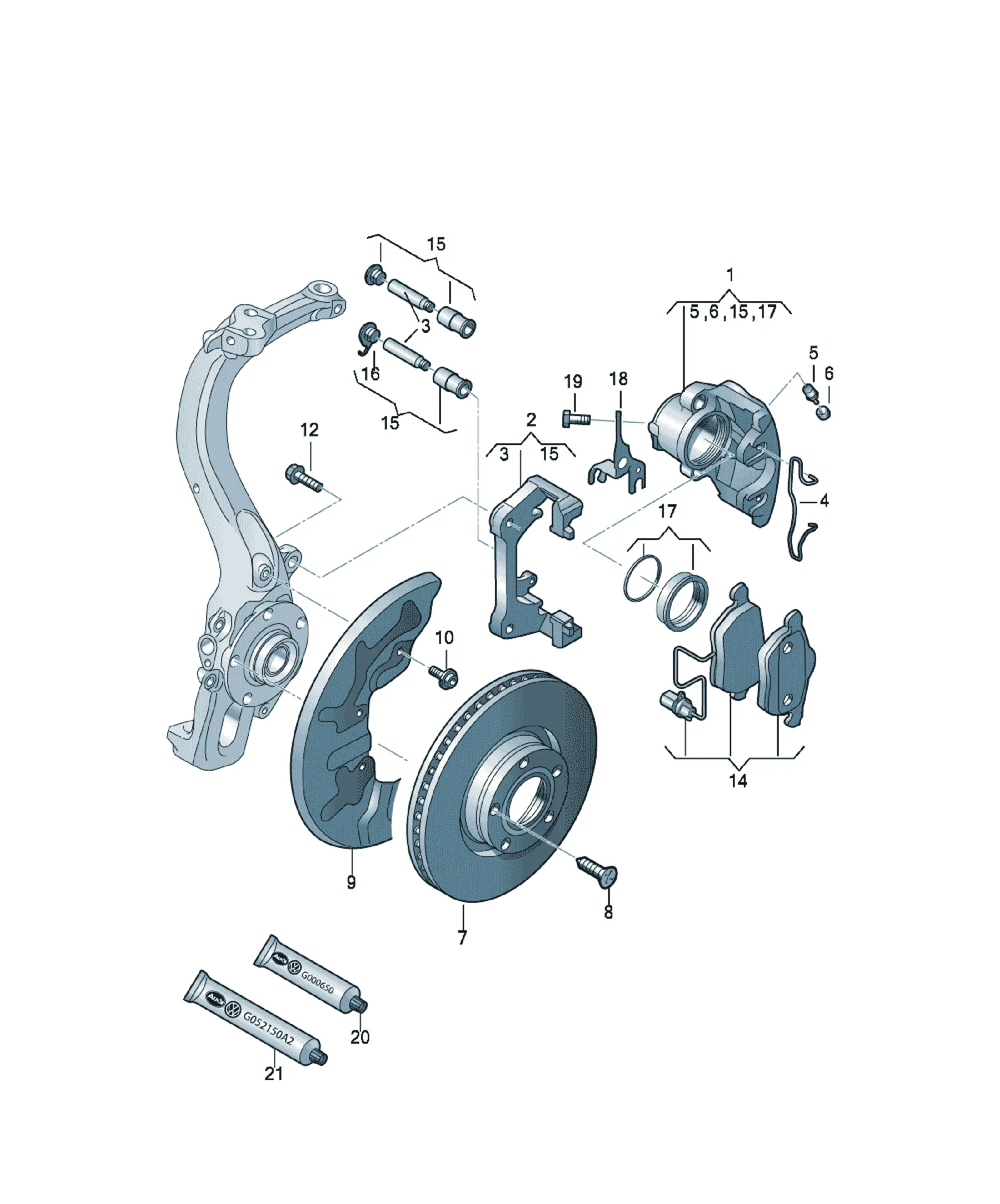 Brake caliper diagram