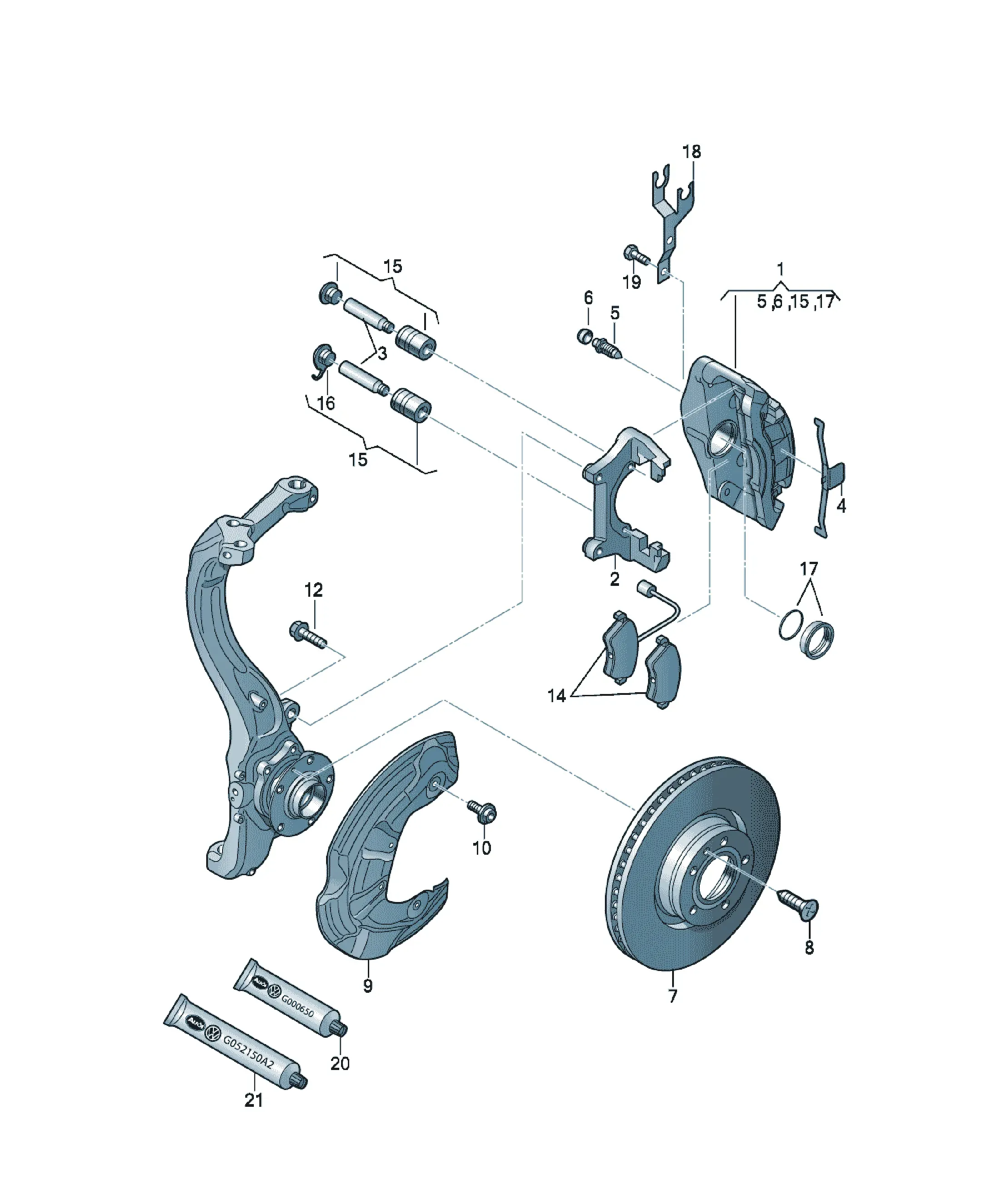 Brake caliper diagram