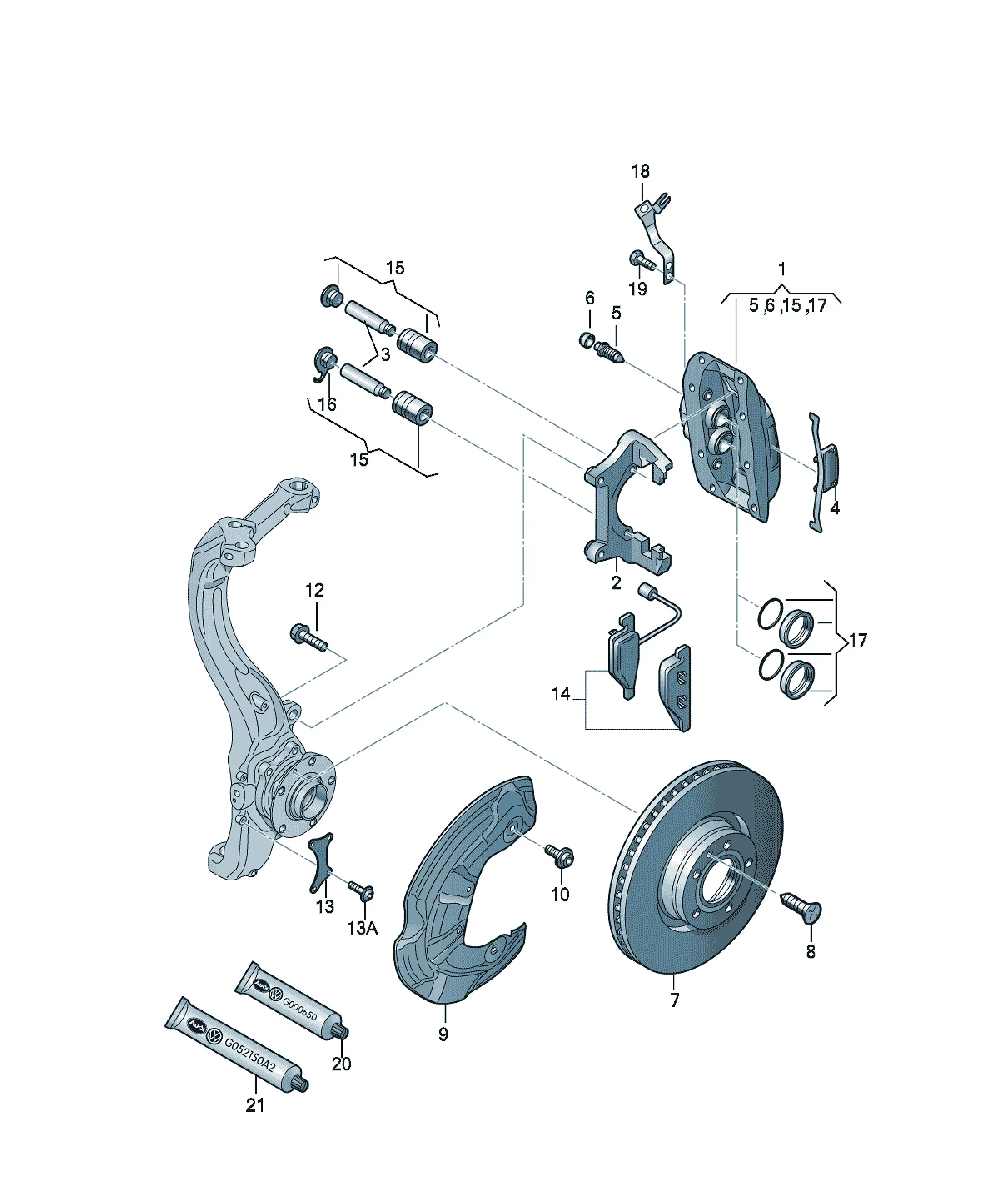 Brake caliper diagram