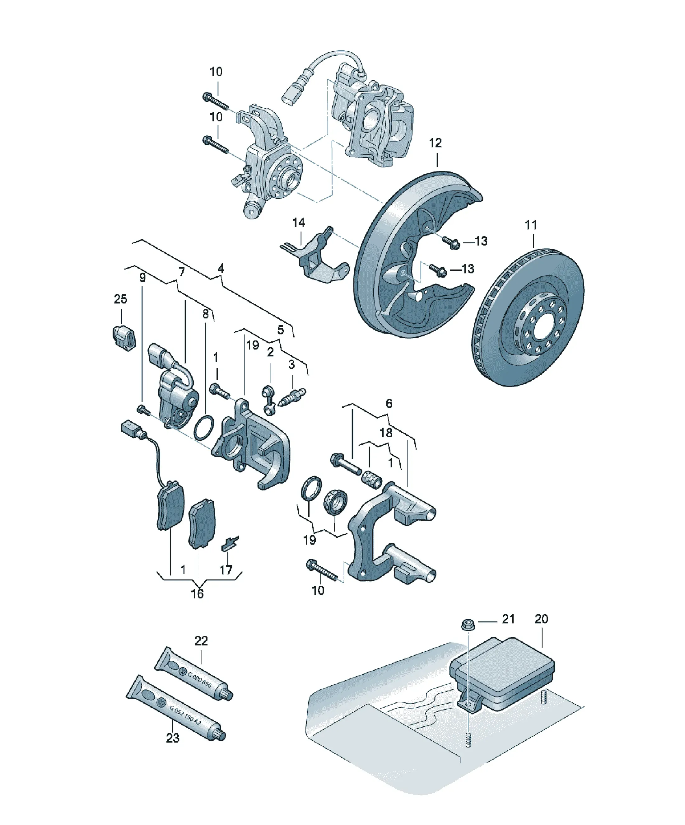 Brake caliper diagram