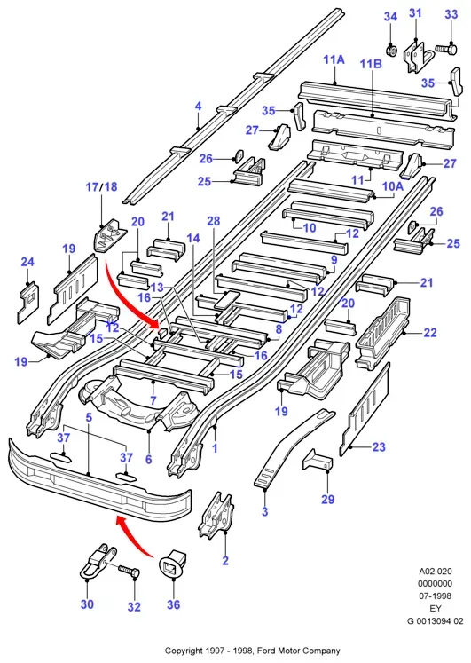 Floor panel diagram