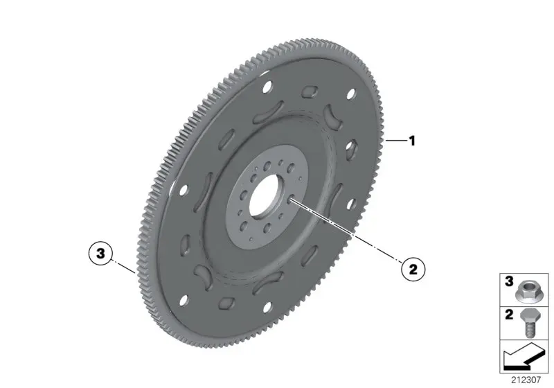 Automatic transmission flywheel diagram