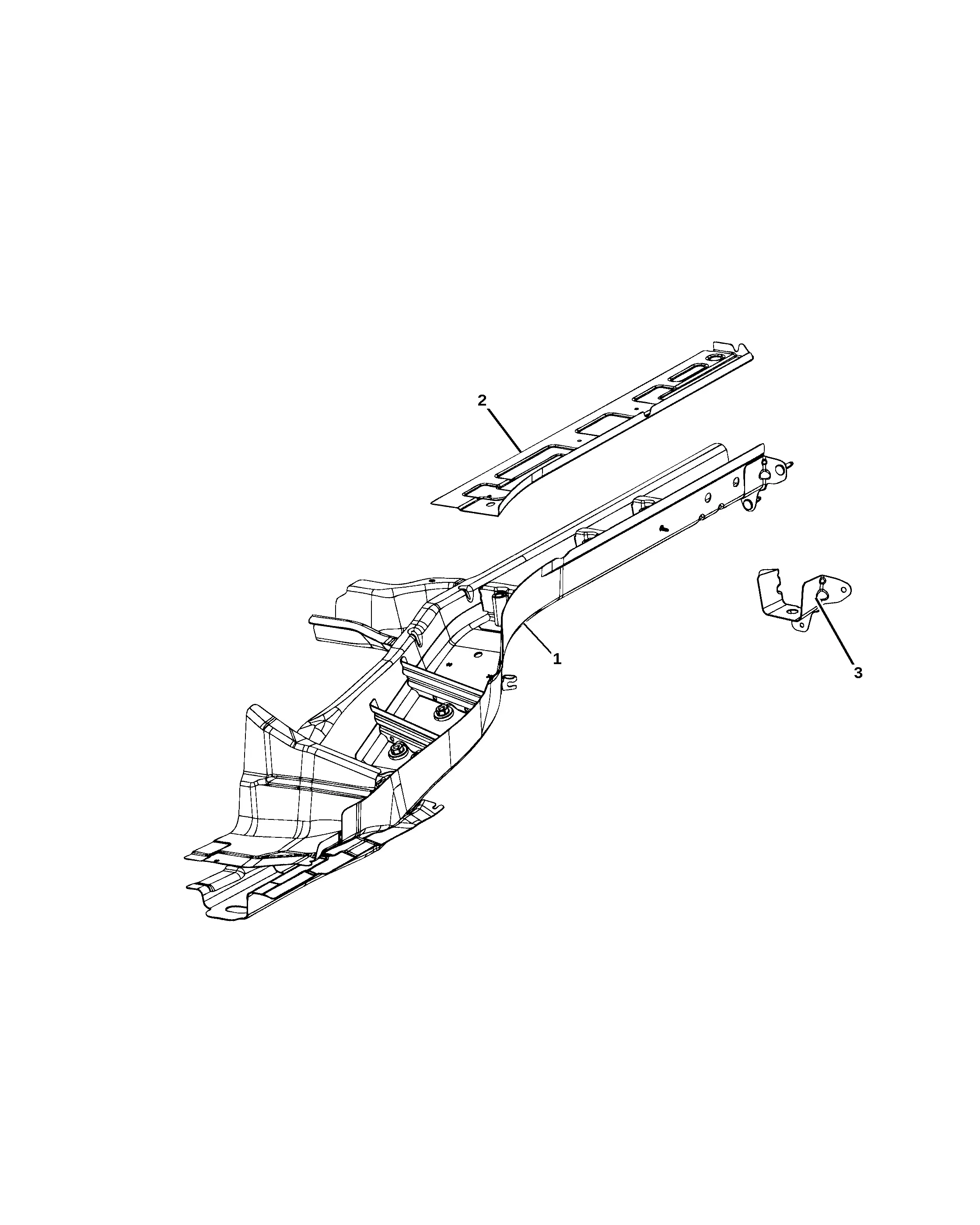 Rear frame section diagram