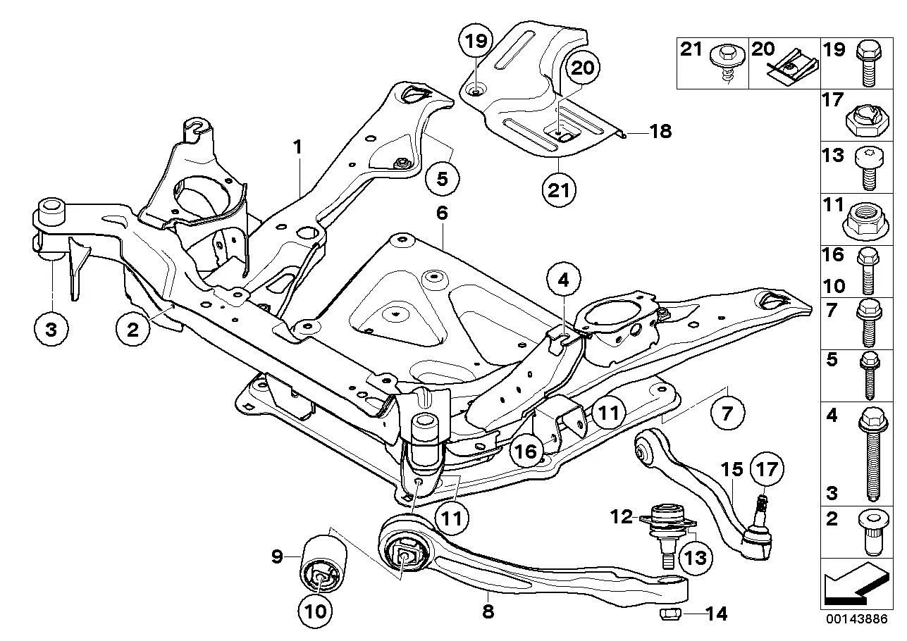 Front suspension diagram