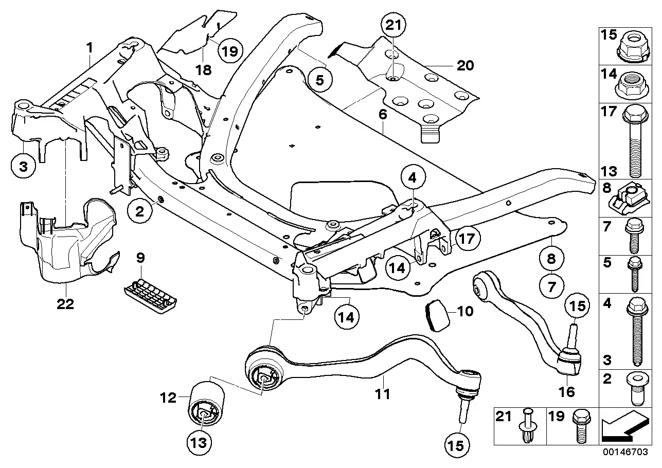 Front suspension diagram