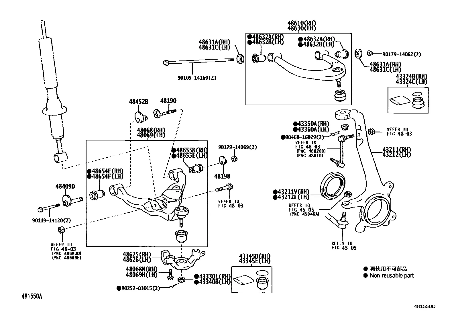 Front suspension diagram