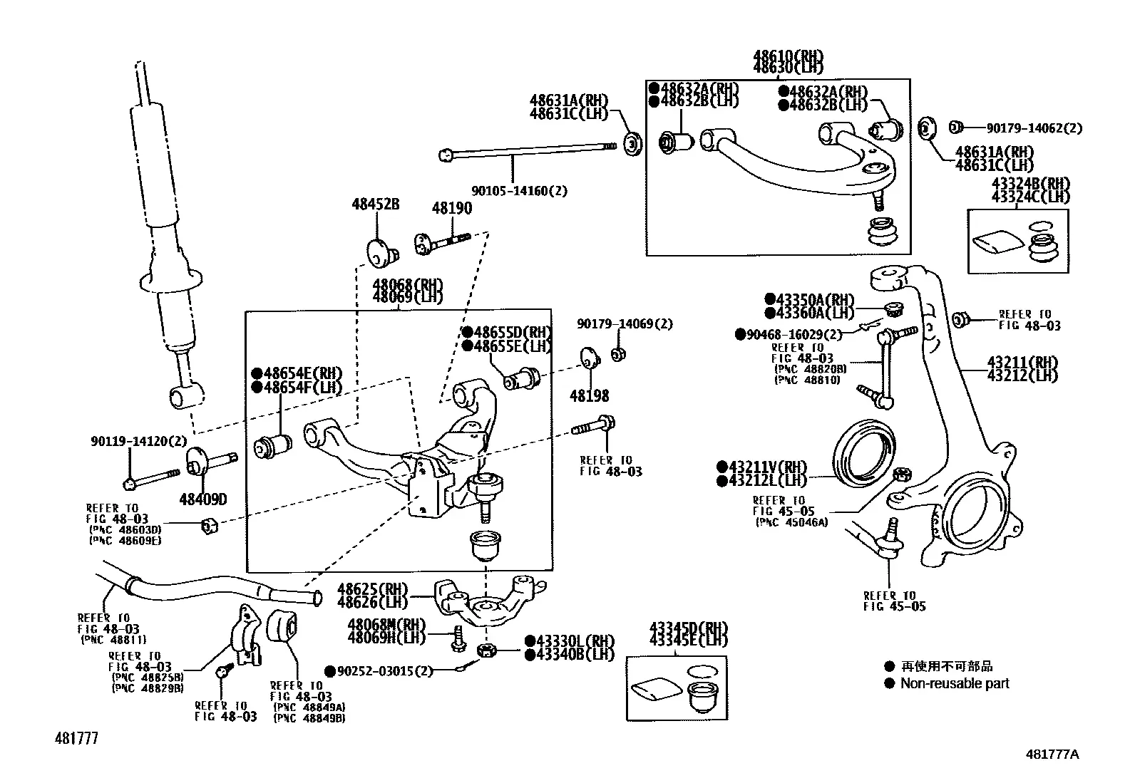 Front suspension diagram