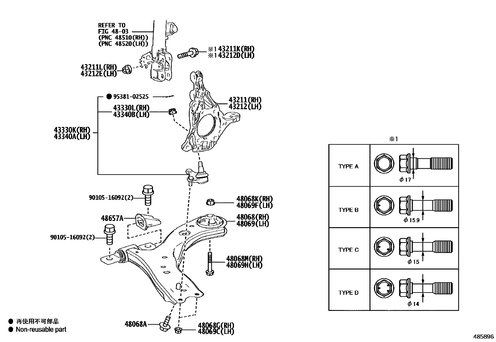 Front suspension diagram