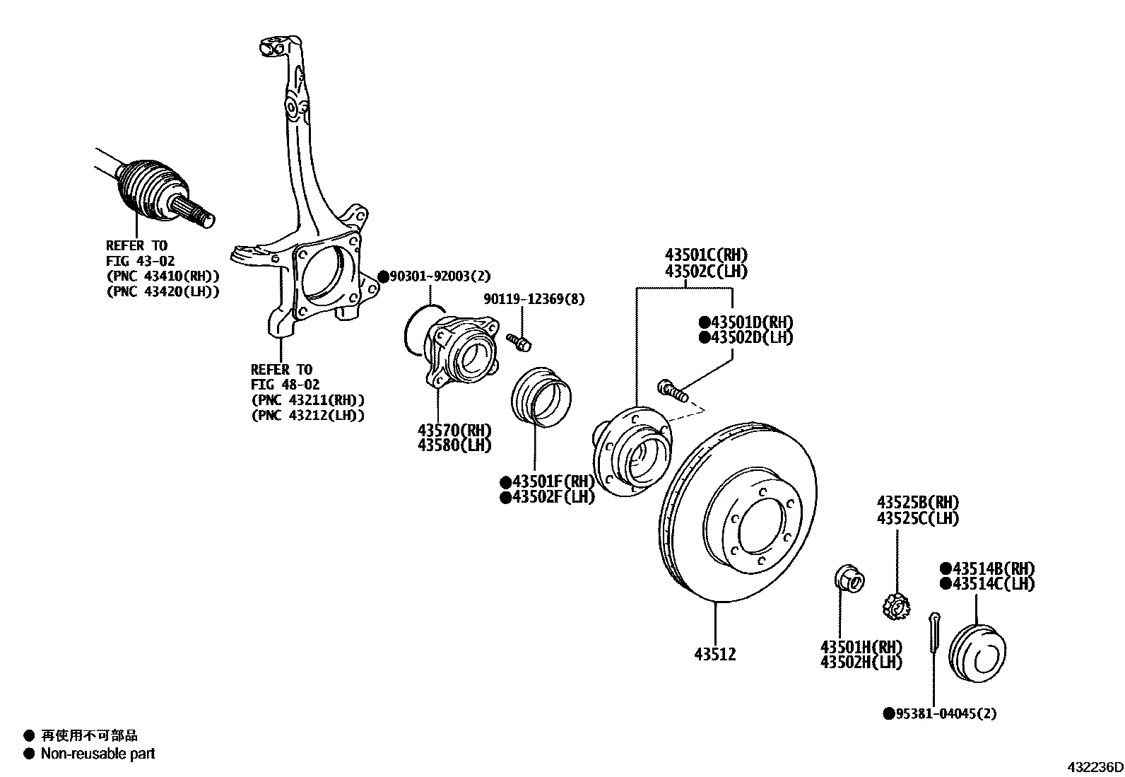 Front wheel hub diagram