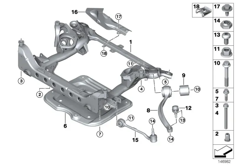 Front suspension diagram