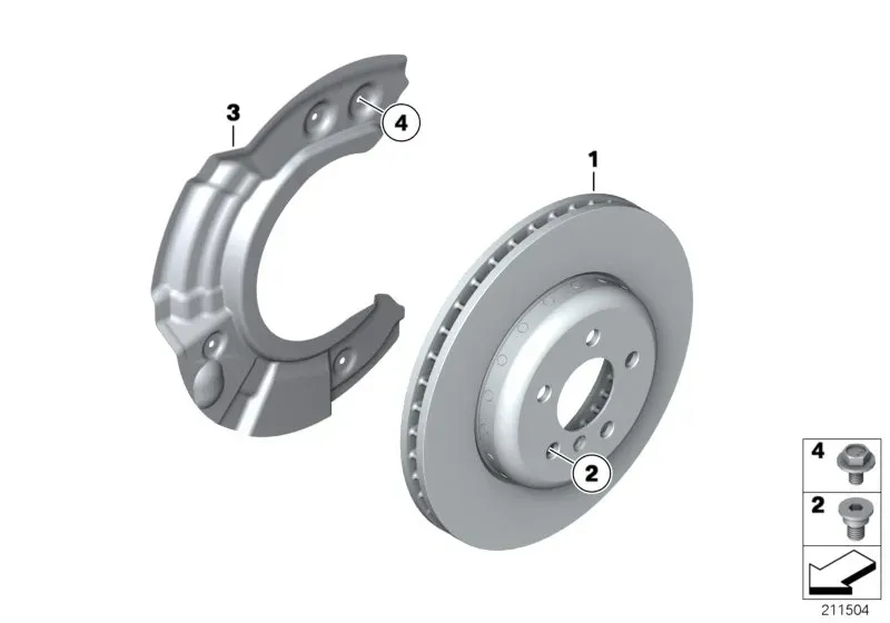 Front brake disc diagram