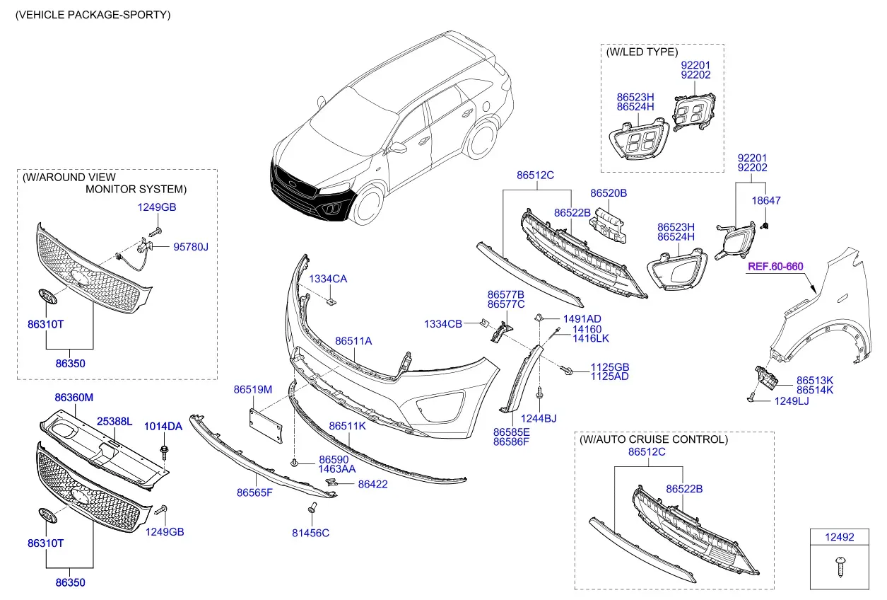 Front bumper diagram
