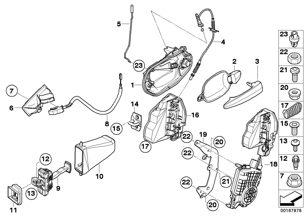 Front door assembly diagram