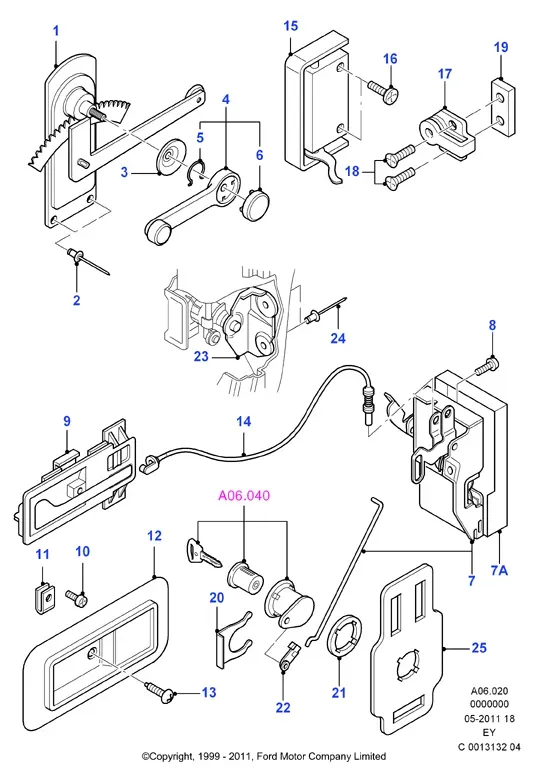 Front door lock diagram