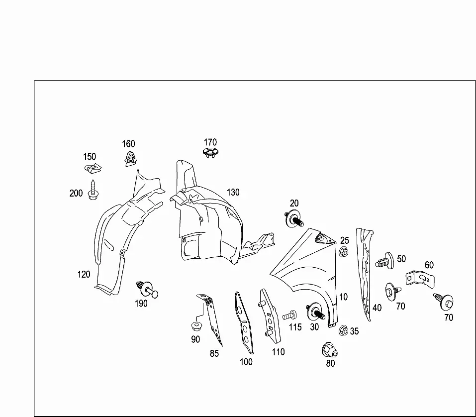 Front fender diagram