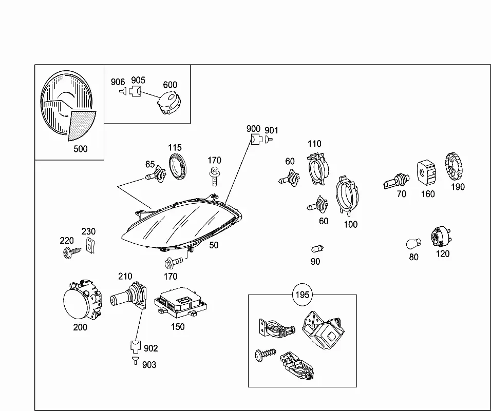 Front lighting diagram