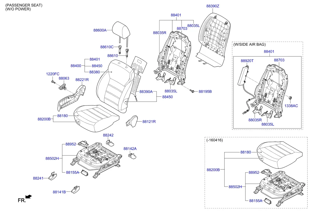 Front seat diagram