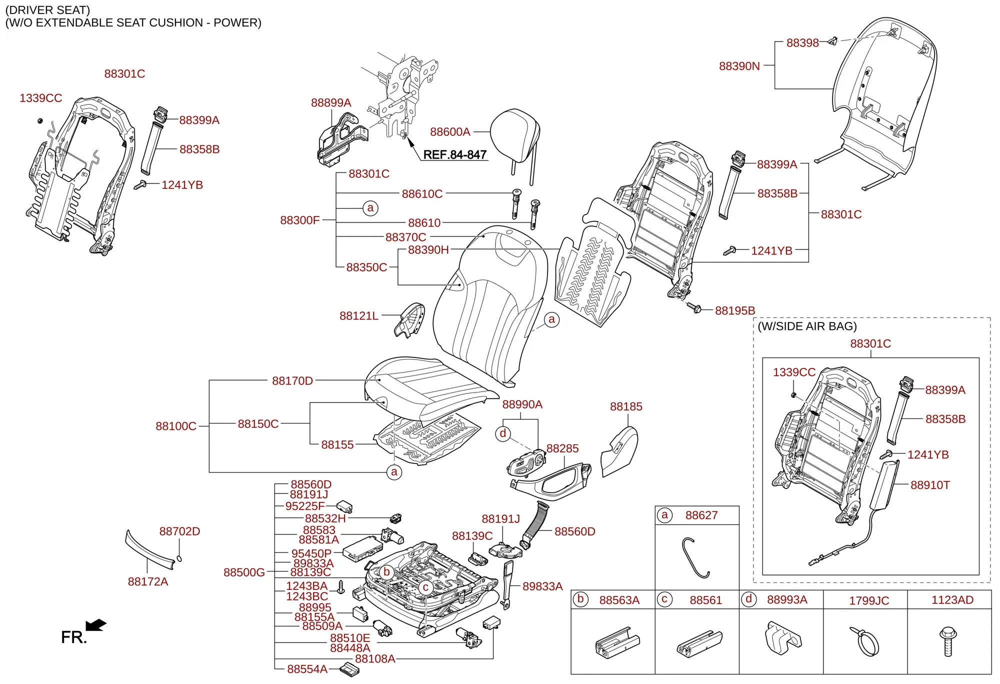 Front seat diagram