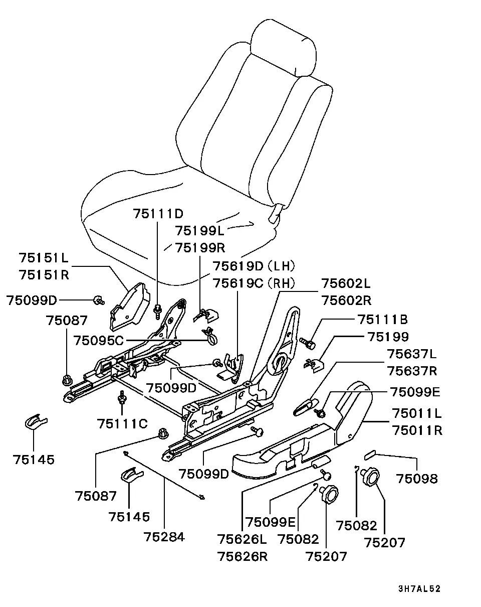 Front seat diagram