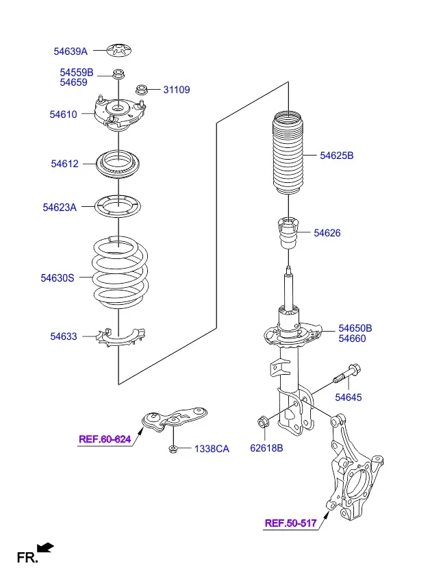 Front suspension diagram