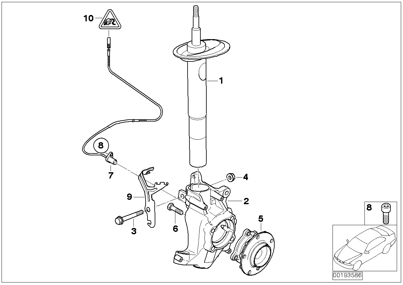 Front suspension diagram