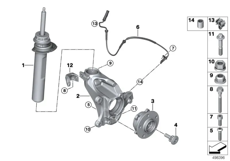 Front suspension diagram