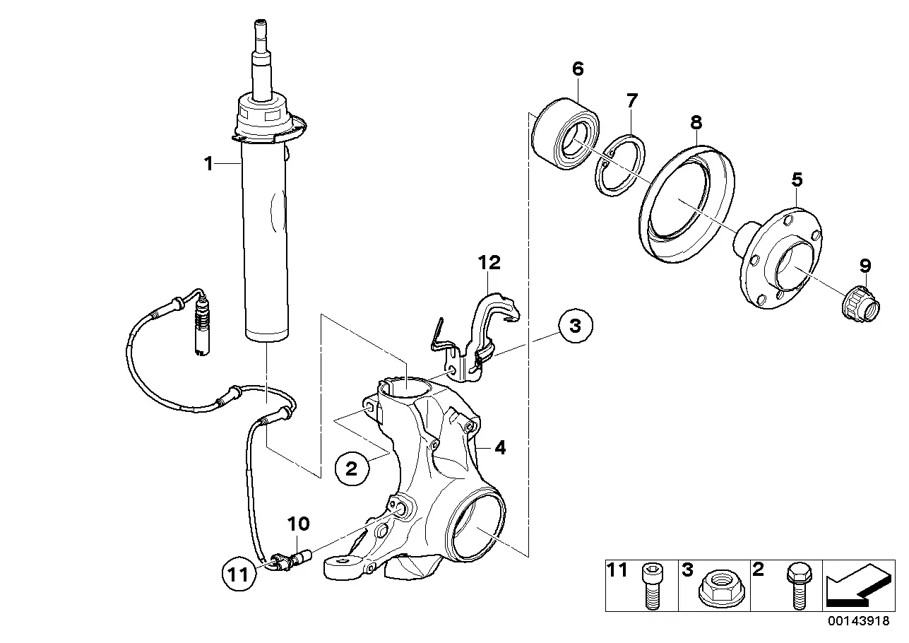 Front suspension diagram