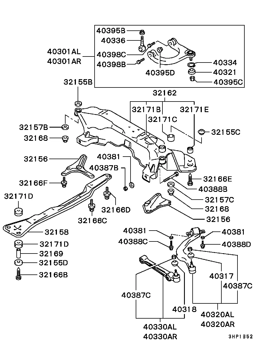 Front suspension diagram