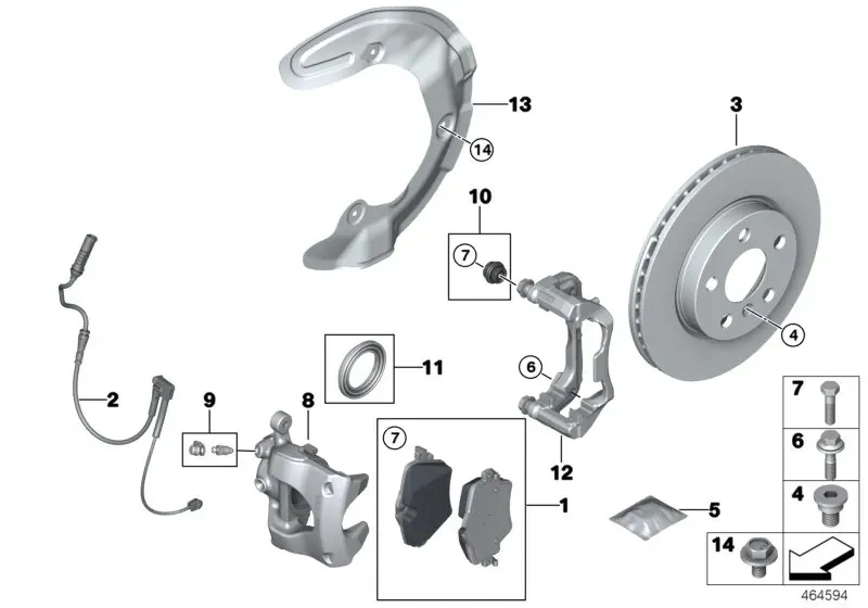 Front brake diagram
