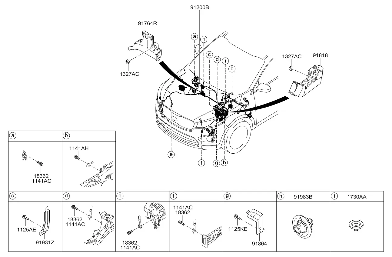 Front wiring harness diagram