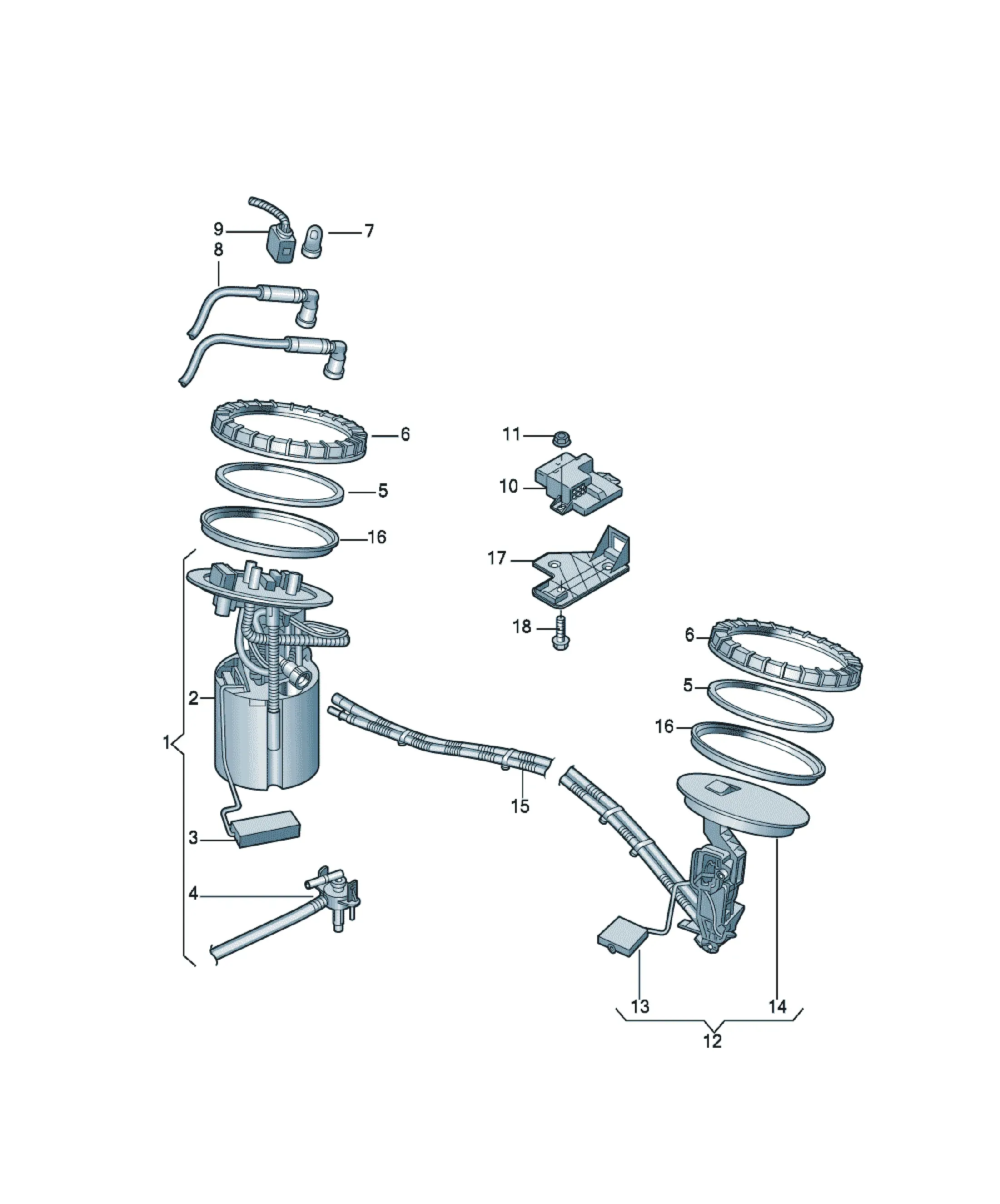 Fuel delivery unit diagram