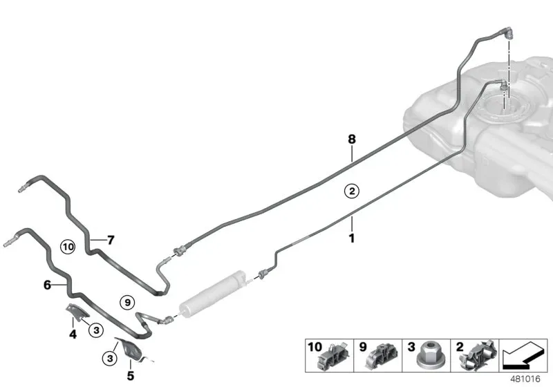 Fuel pipe diagram
