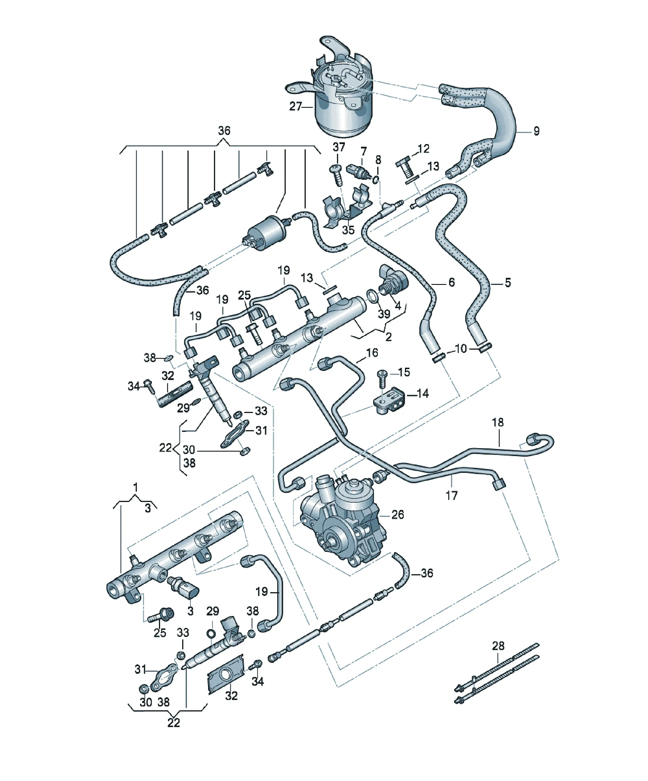 Fuel rail diagram