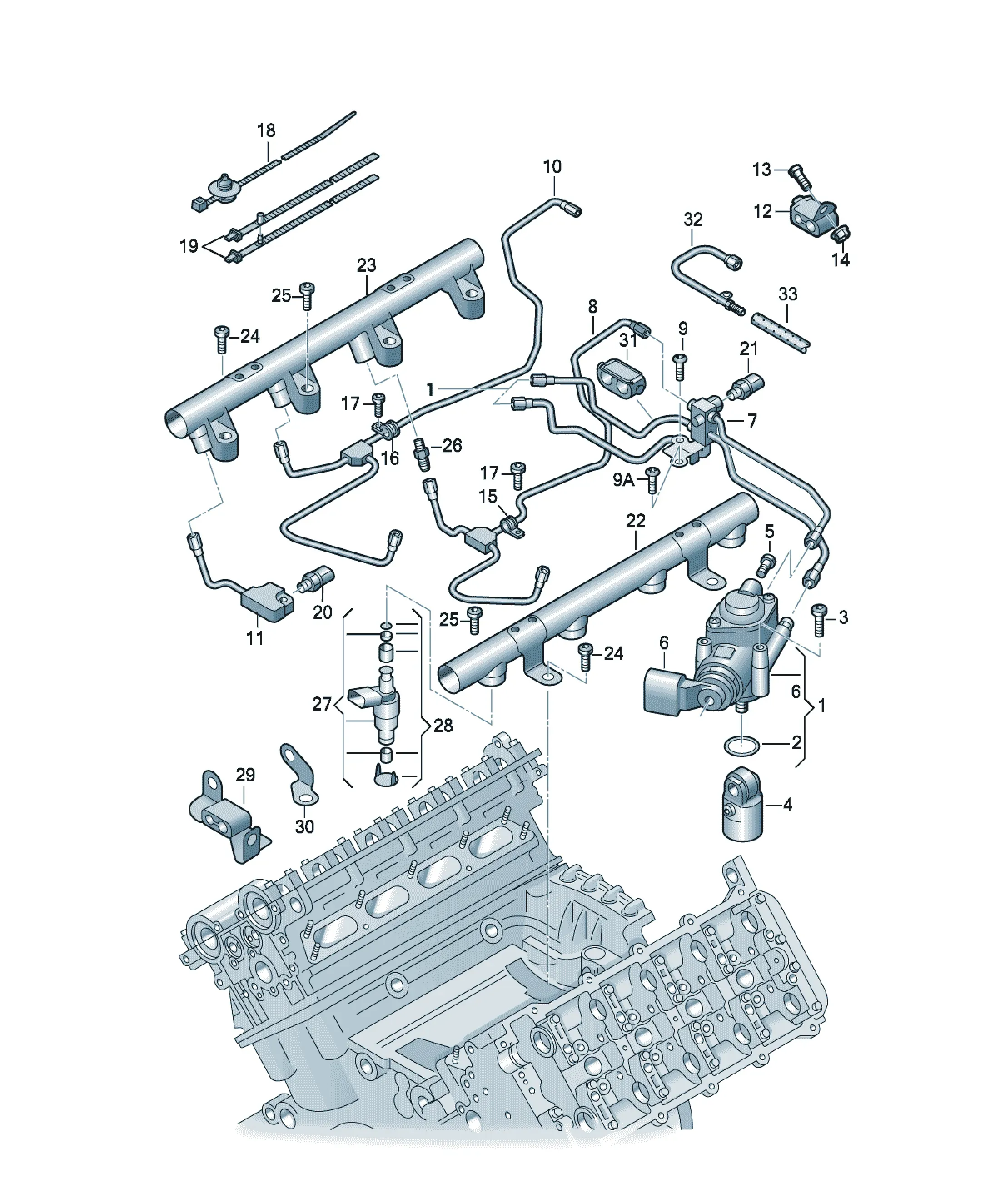 Fuel rail diagram