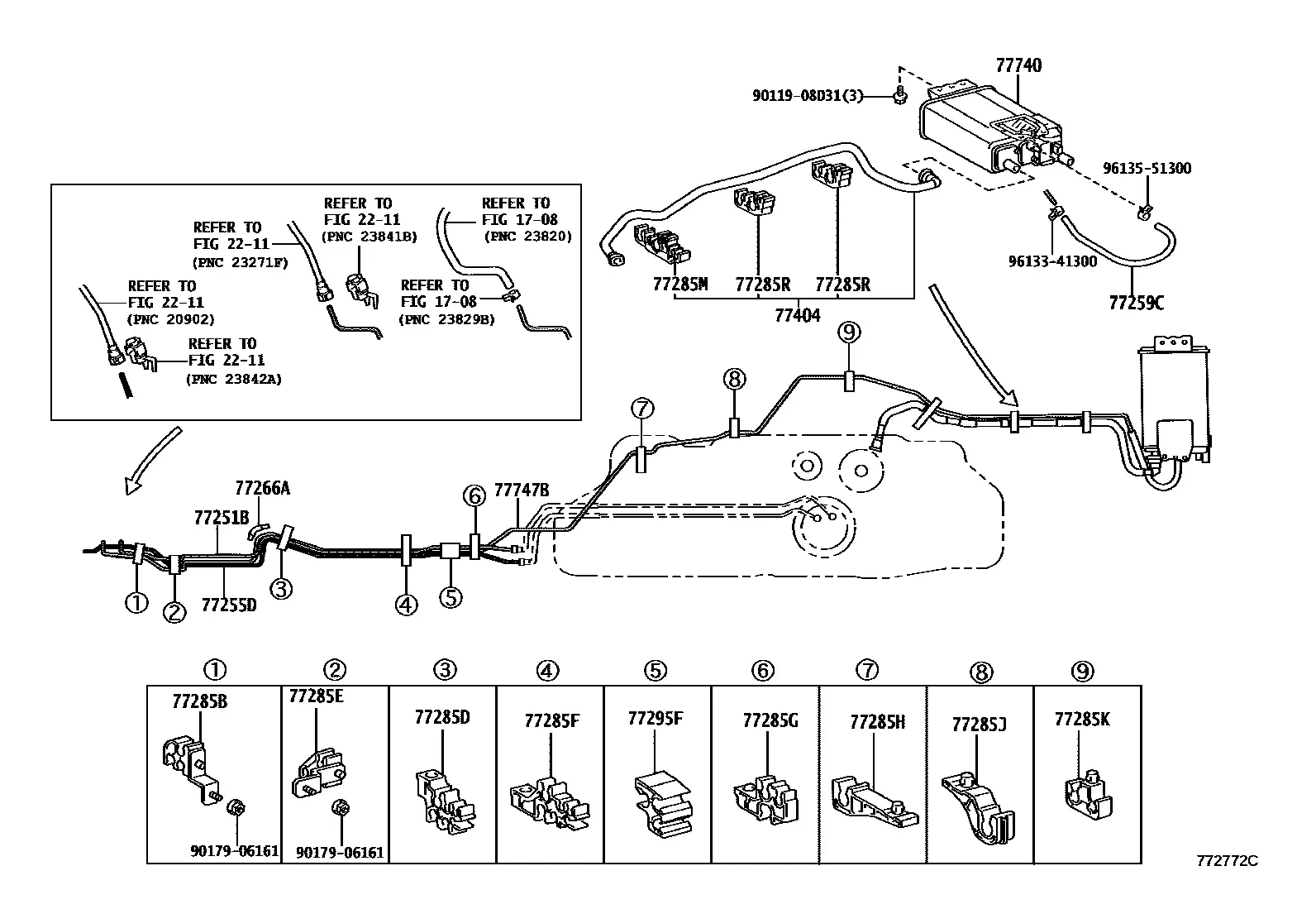 Fuel tank and lines diagram