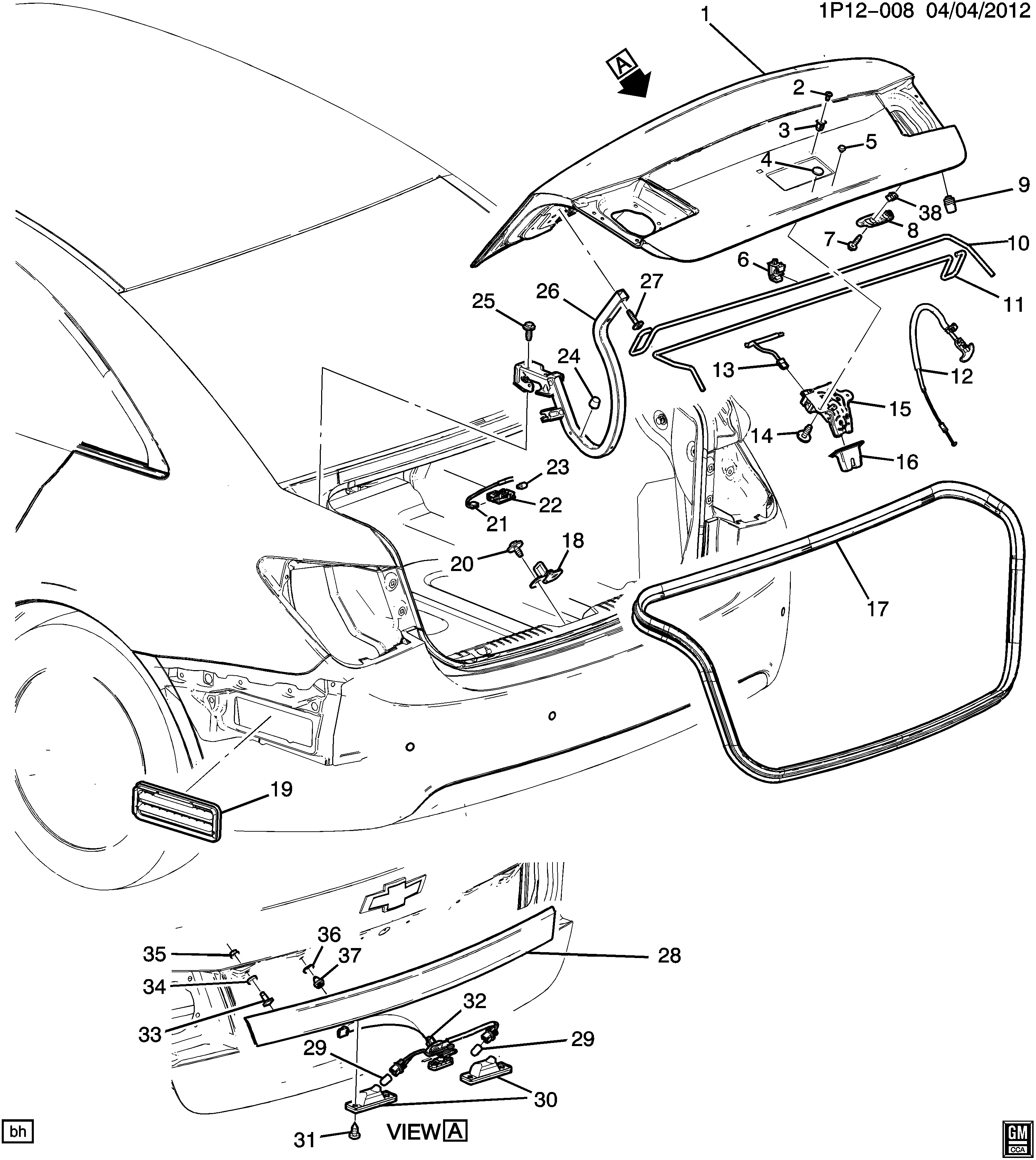Rear Compartment Hardware diagram