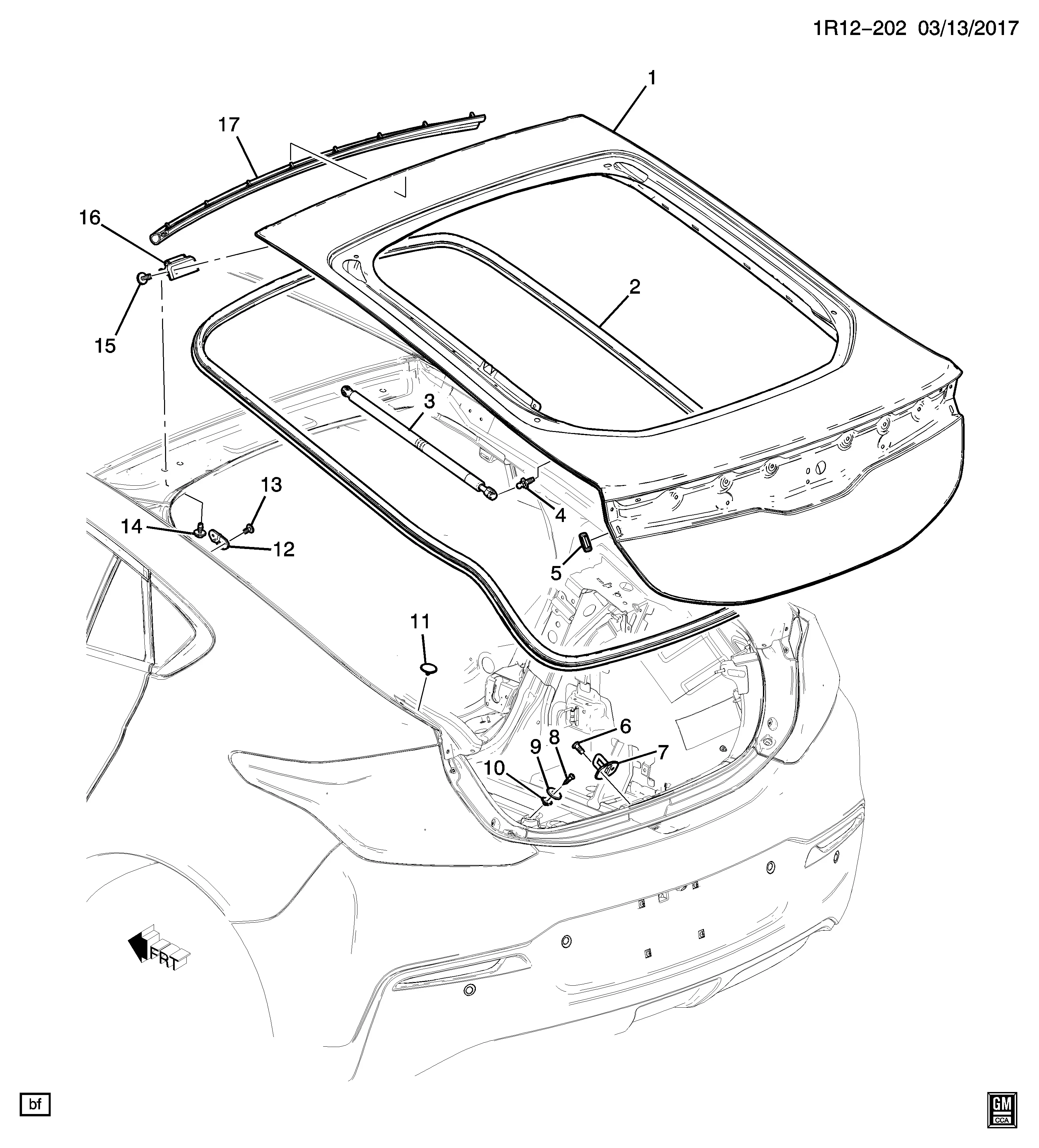 Liftgate Hardware, Part 1 diagram