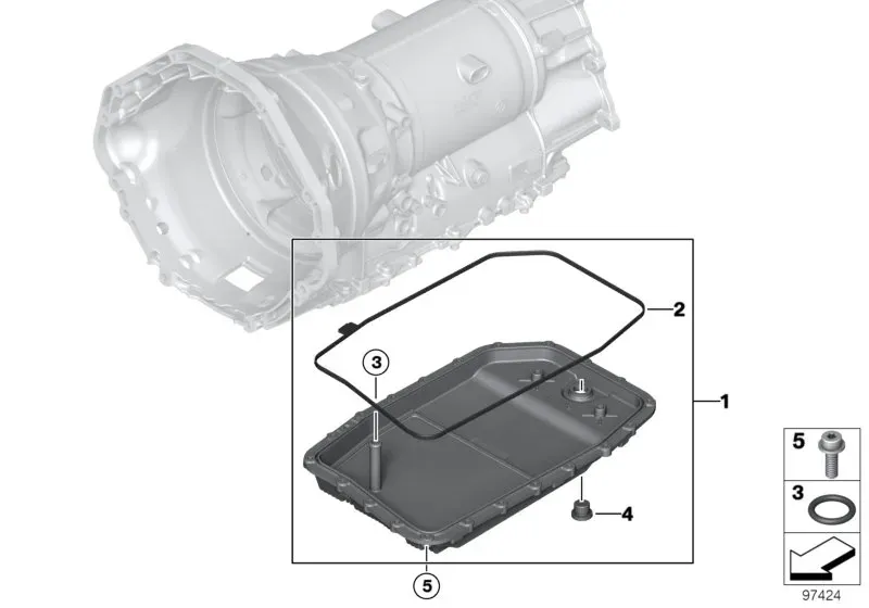 Automatic transmission oil pan diagram