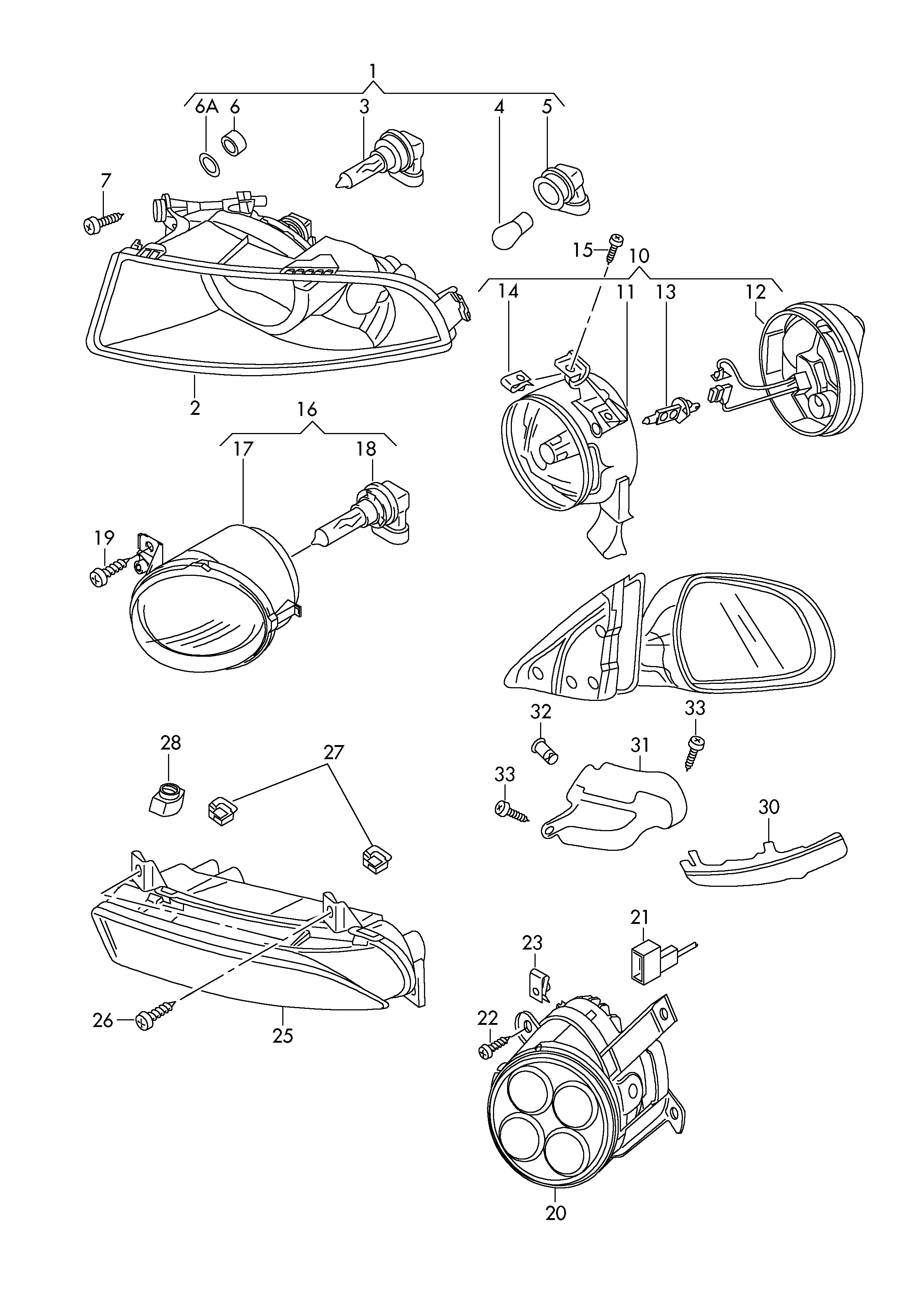 Halogen Fog Lamp with DRL diagram