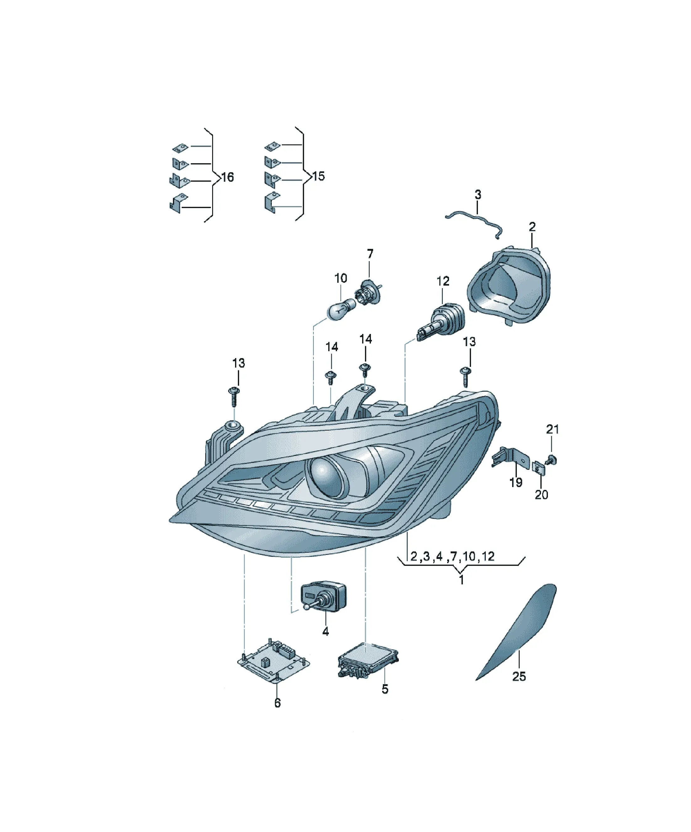 Headlight diagram