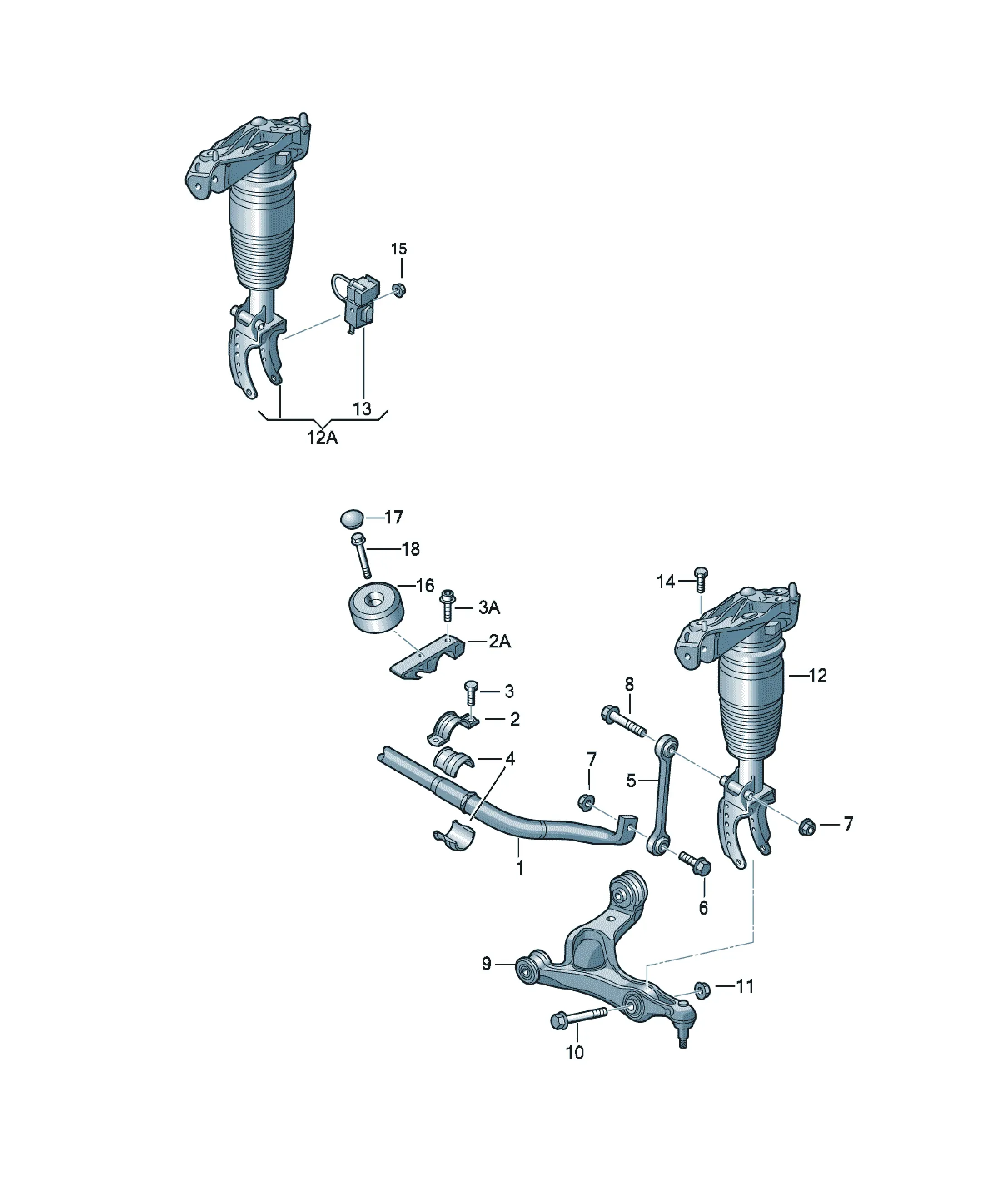 Front suspension diagram