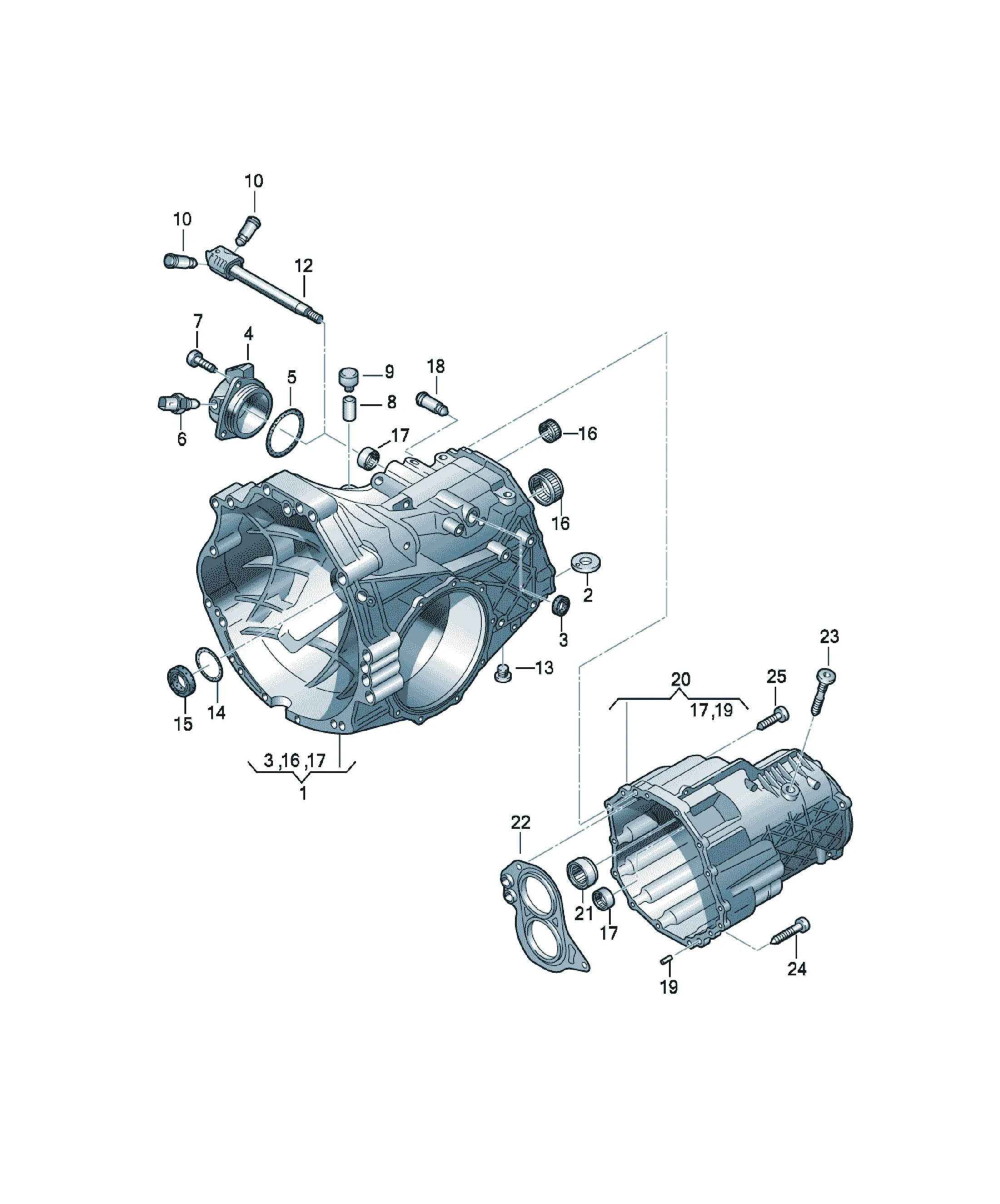 Gearbox housing diagram