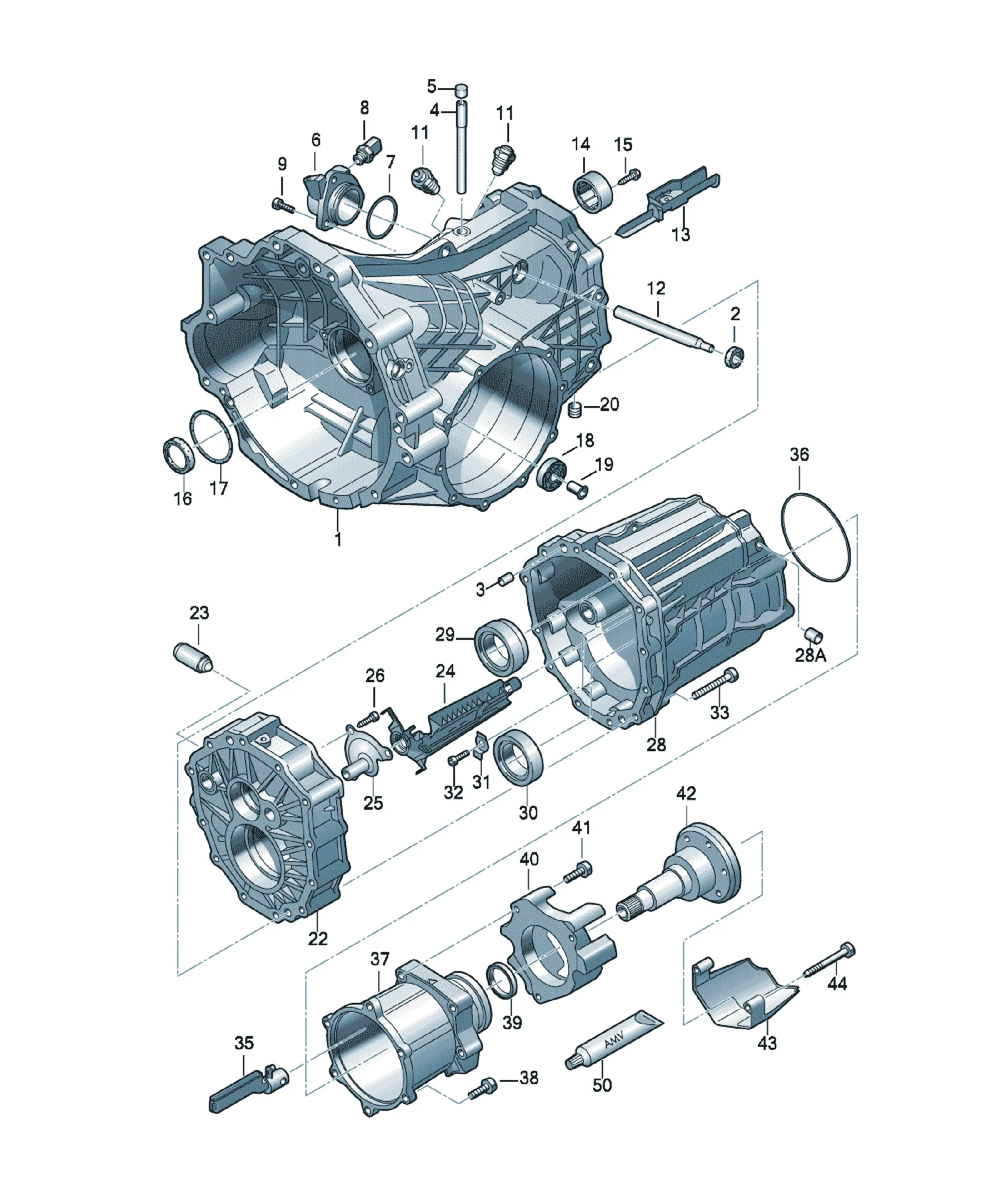 Gearbox housing diagram