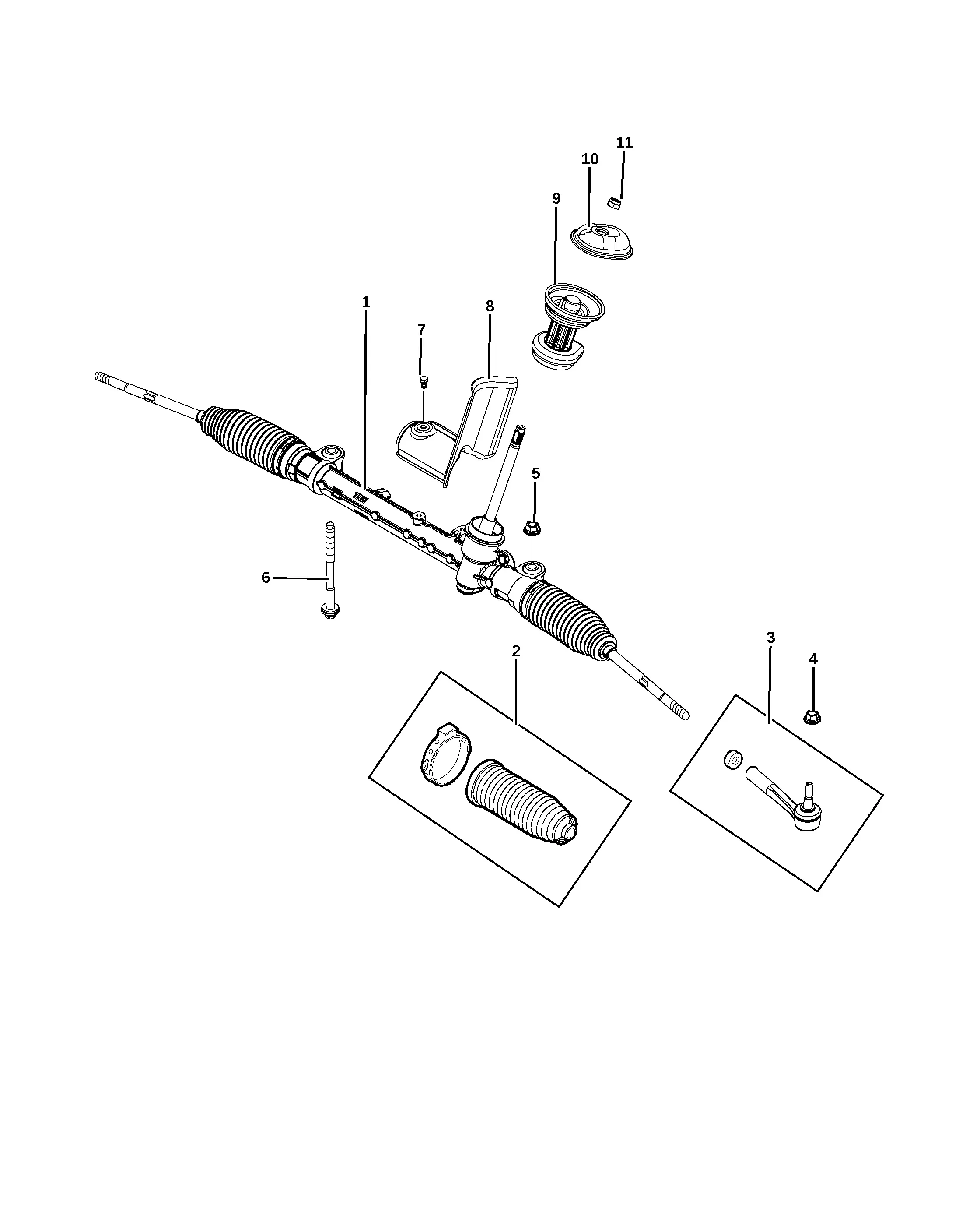 Steering gear diagram