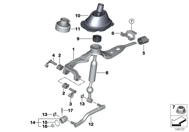 Gear shift mechanism diagram