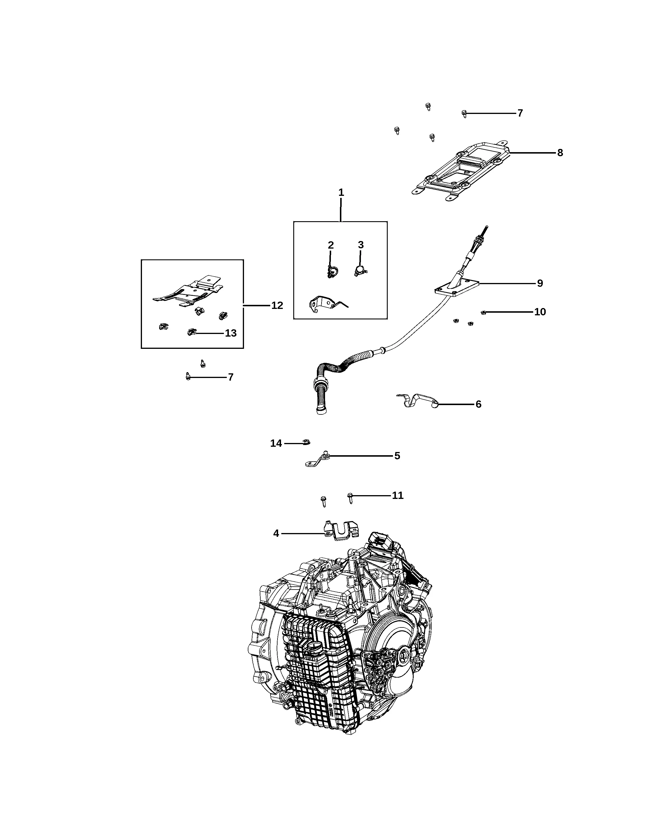 Gear shift linkage diagram