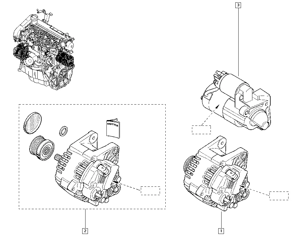 Alternator and Starter diagram