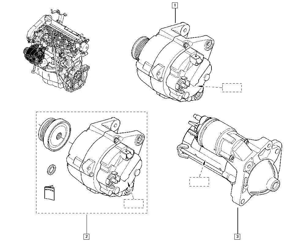 Alternator and Starter diagram