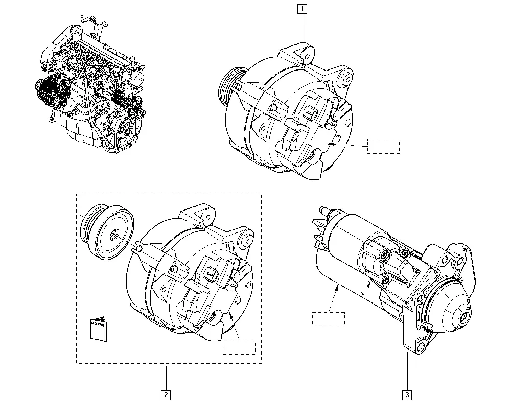 Alternator and Starter diagram